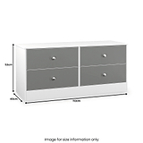 Bennet-4-Drawer-Bed-Box-Grey-&-White from Roseland Furniture