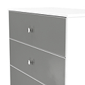 Bennet-3-Drawer-Deep-Chest-Grey-&-White from Roseland Furniture
