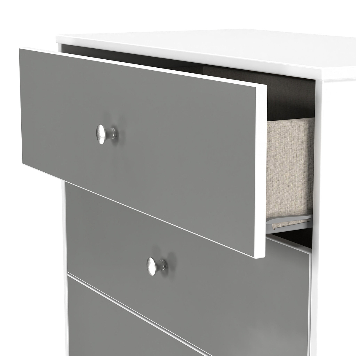 Bennet-3-Drawer-Deep-Chest-Grey-&-White from Roseland Furniture