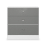Bennet-3-Drawer-Deep-Chest-Grey-&-White Front1 from Roseland Furniture