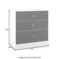 Bennet-3-Drawer-Deep-Chest-Grey-&-White from Roseland Furniture
