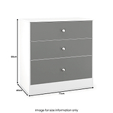Bennet-3-Drawer-Deep-Chest-Grey-&-White from Roseland Furniture