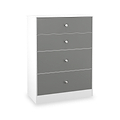 Bennet-4-Drawer-Deep-Chest-Grey-&-White from Roseland Furniture