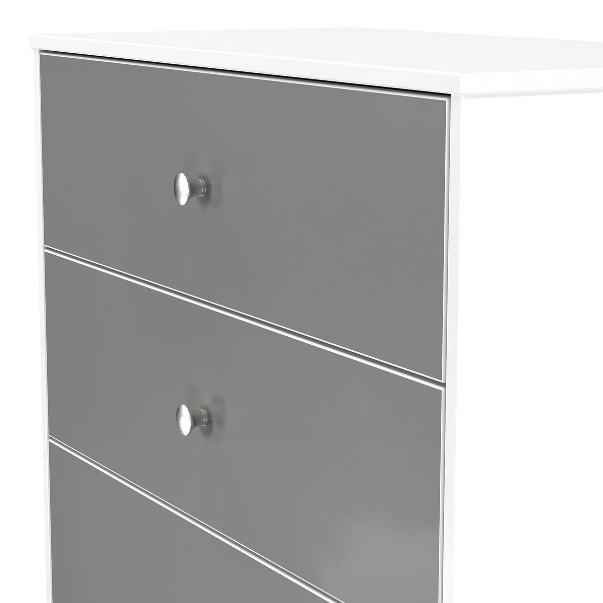 Bennet-4-Drawer-Deep-Chest-Grey-&-White from Roseland Furniture