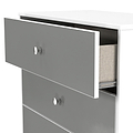 Bennet-4-Drawer-Deep-Chest-Grey-&-White from Roseland Furniture