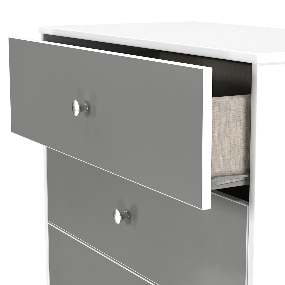 Bennet-4-Drawer-Deep-Chest-Grey-&-White from Roseland Furniture