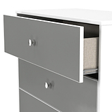 Bennet-4-Drawer-Deep-Chest-Grey-&-White from Roseland Furniture