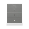 Bennet-4-Drawer-Deep-Chest-Grey-&-White Front1 from Roseland Furniture