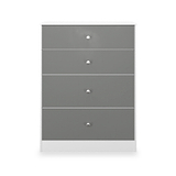 Bennet-4-Drawer-Deep-Chest-Grey-&-White Front1 from Roseland Furniture