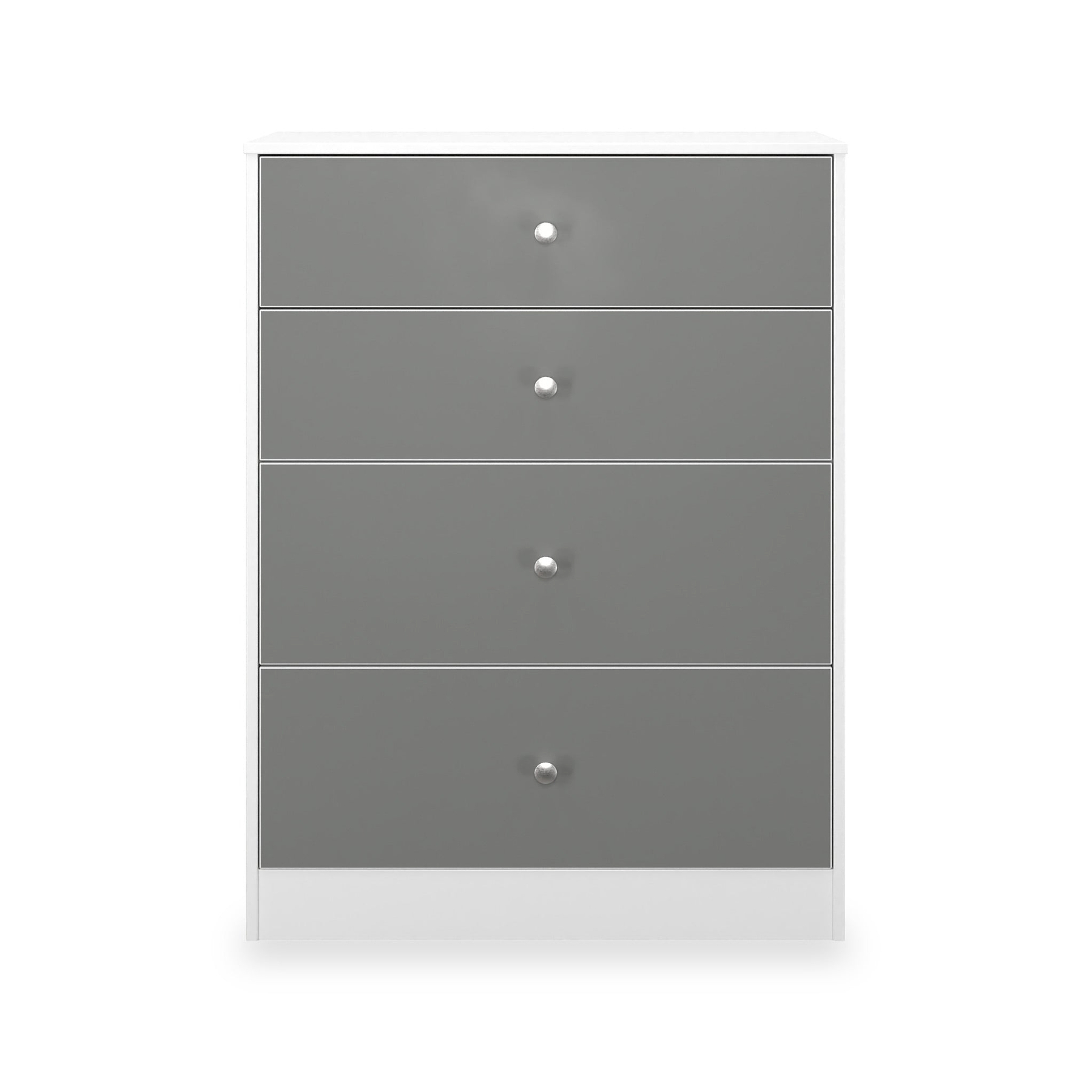 Bennet-4-Drawer-Deep-Chest-Grey-&-White Front1 from Roseland Furniture