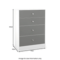Bennet-4-Drawer-Deep-Chest-Grey-&-White from Roseland Furniture