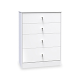 Bennet-4-Drawer-Deep-Chest-White from Roseland Furniture