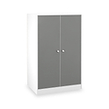 Bennet-2-Door-Midi-Wardrobe-Grey-&-White from Roseland Furniture