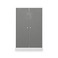 Bennet-2-Door-Midi-Wardrobe-Grey-&-White Front1 from Roseland Furniture
