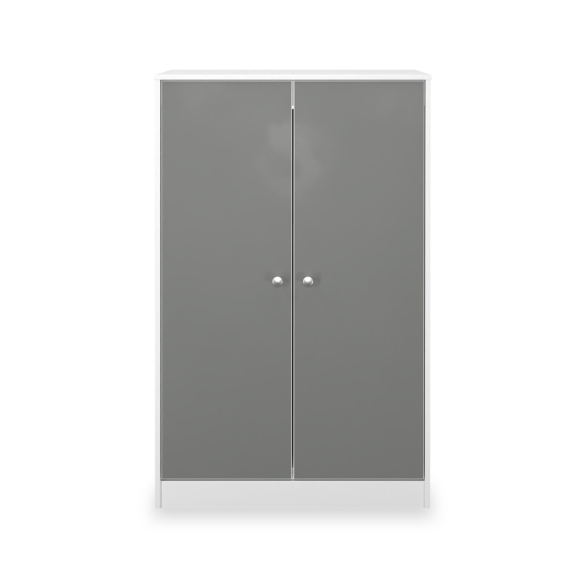 Bennet-2-Door-Midi-Wardrobe-Grey-&-White Front1 from Roseland Furniture