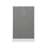 Bennet-2-Door-Midi-Wardrobe-Grey-&-White Front1 from Roseland Furniture