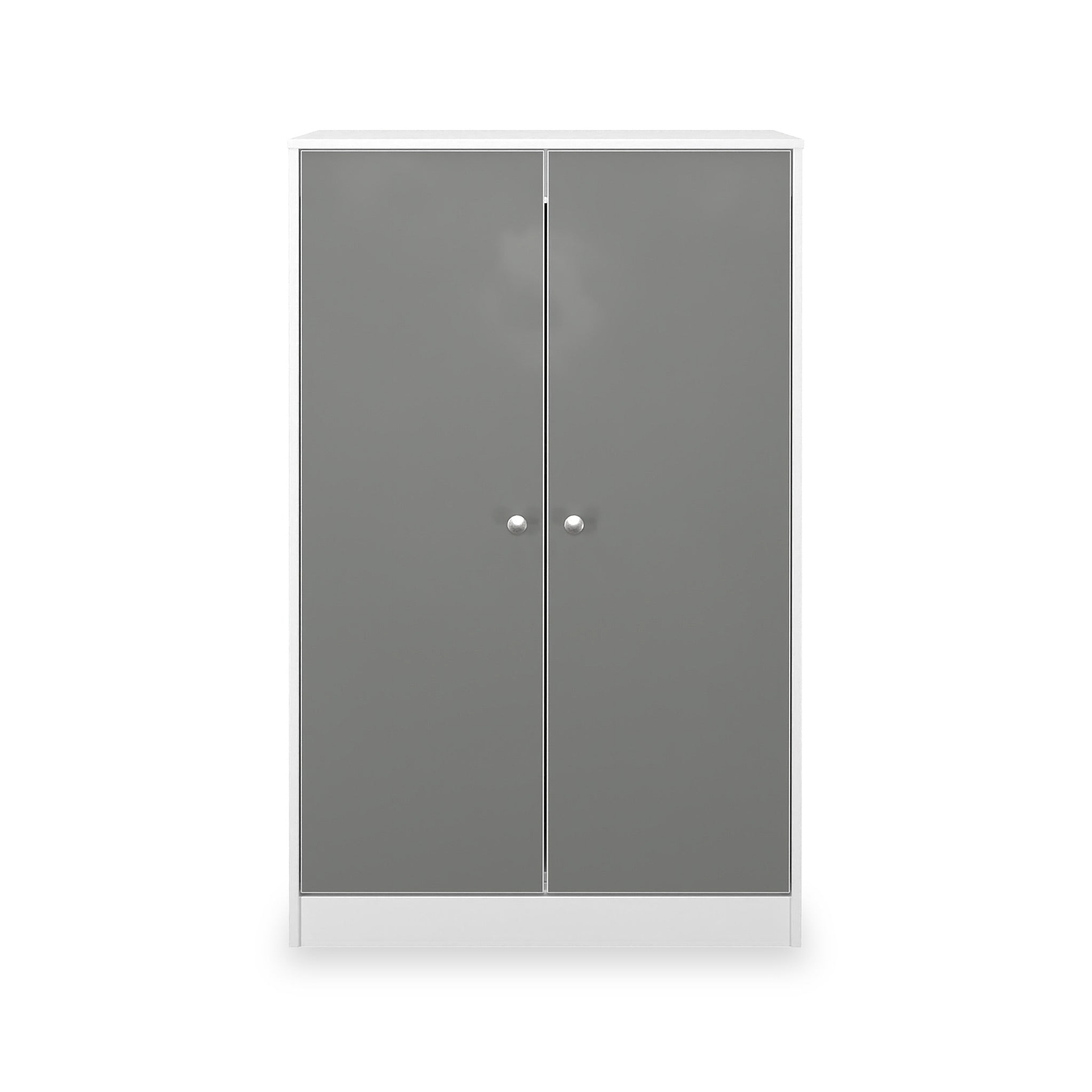 Bennet-2-Door-Midi-Wardrobe-Grey-&-White Front1 from Roseland Furniture