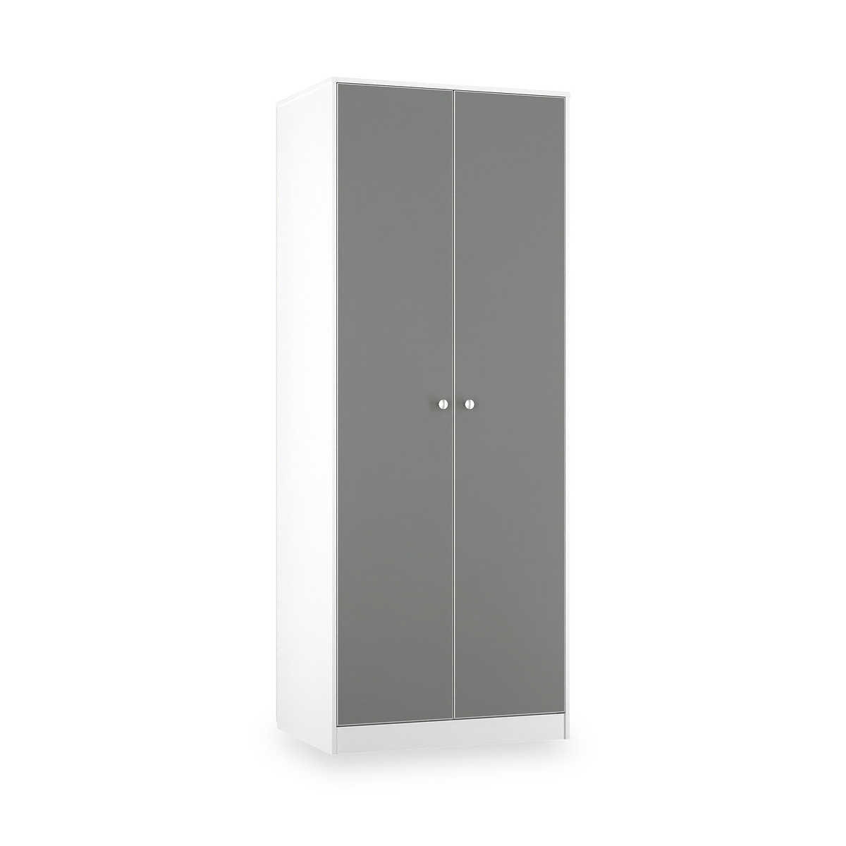 Bennet-Tall-Double-Wardrobe-Grey-&-White from Roseland Furniture