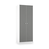 Bennet-Tall-Double-Wardrobe-Grey-&-White from Roseland Furniture