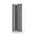 Bennet-Tall-Double-Wardrobe-Grey-&-White from Roseland Furniture