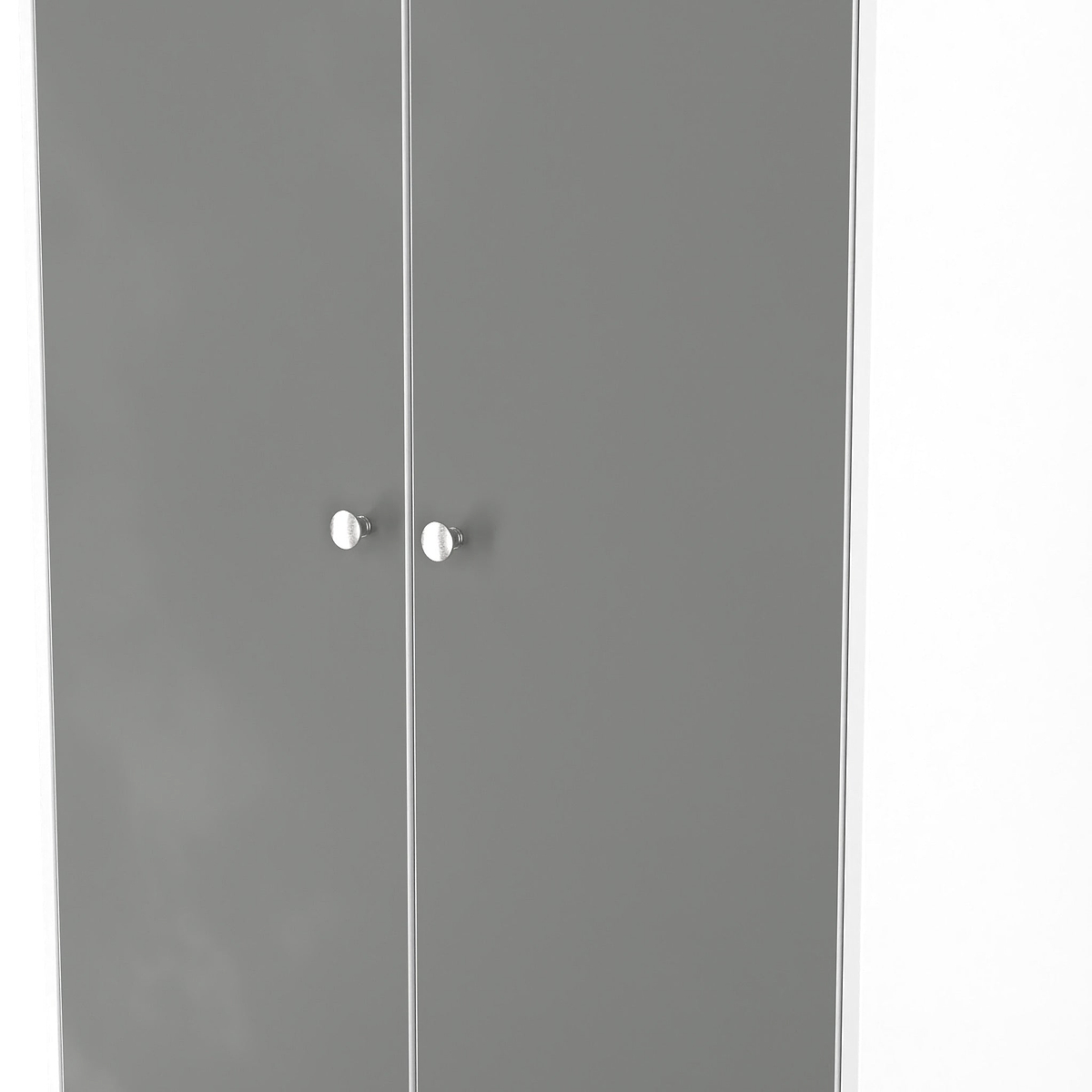 Bennet-Tall-Double-Wardrobe-Grey-&-White from Roseland Furniture