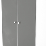 Bennet-Tall-Double-Wardrobe-Grey-&-White from Roseland Furniture