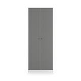 Bennet-Tall-Double-Wardrobe-Grey-&-White Front1 from Roseland Furniture