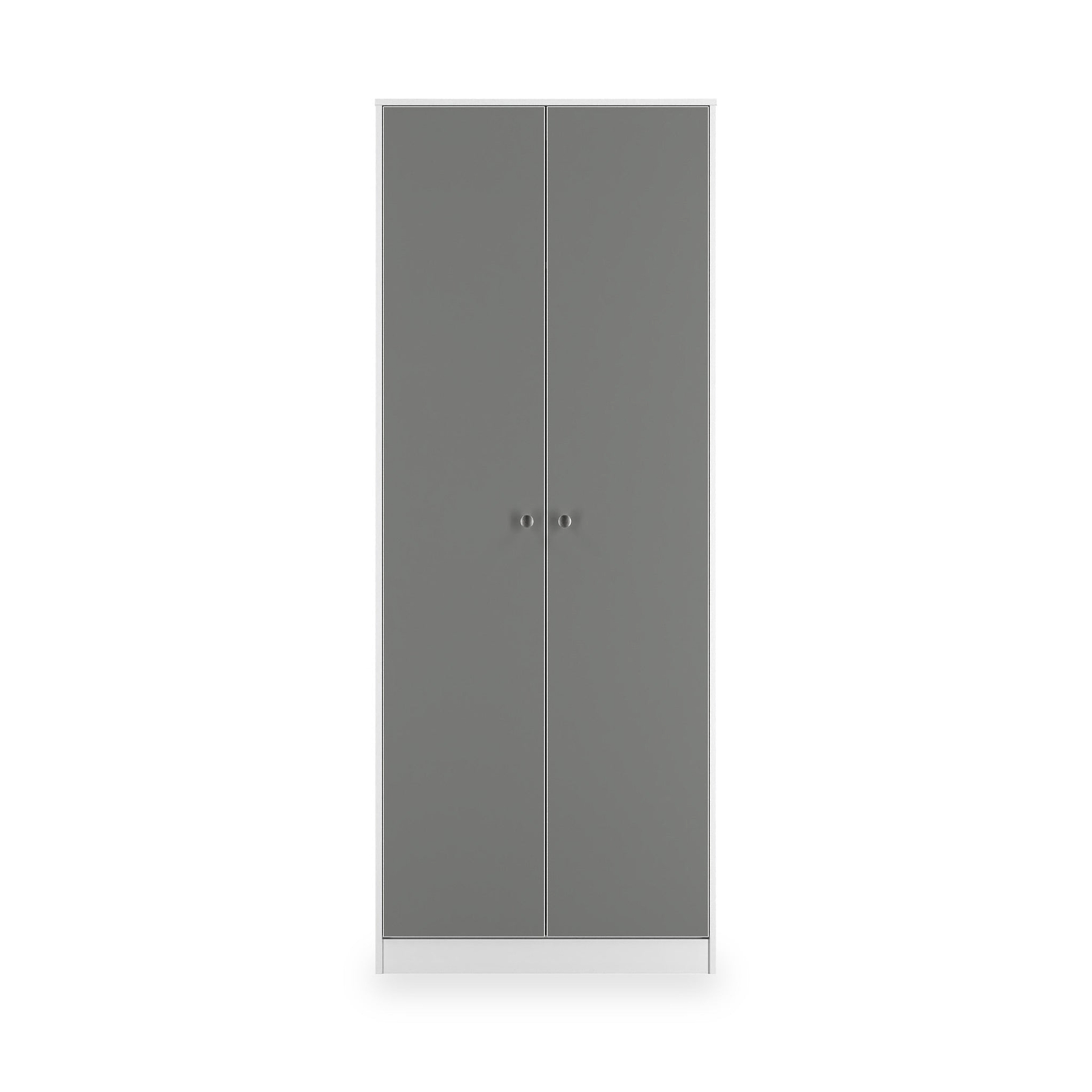 Bennet-Tall-Double-Wardrobe-Grey-&-White Front1 from Roseland Furniture