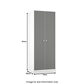 Bennet-Tall-Double-Wardrobe-Grey-&-White from Roseland Furniture