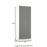 Bennet-Tall-Double-Wardrobe-Grey-&-White from Roseland Furniture