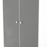 Bennet-Tall-2-Drawer-Wardrobe-Grey-&-White from Roseland Furniture