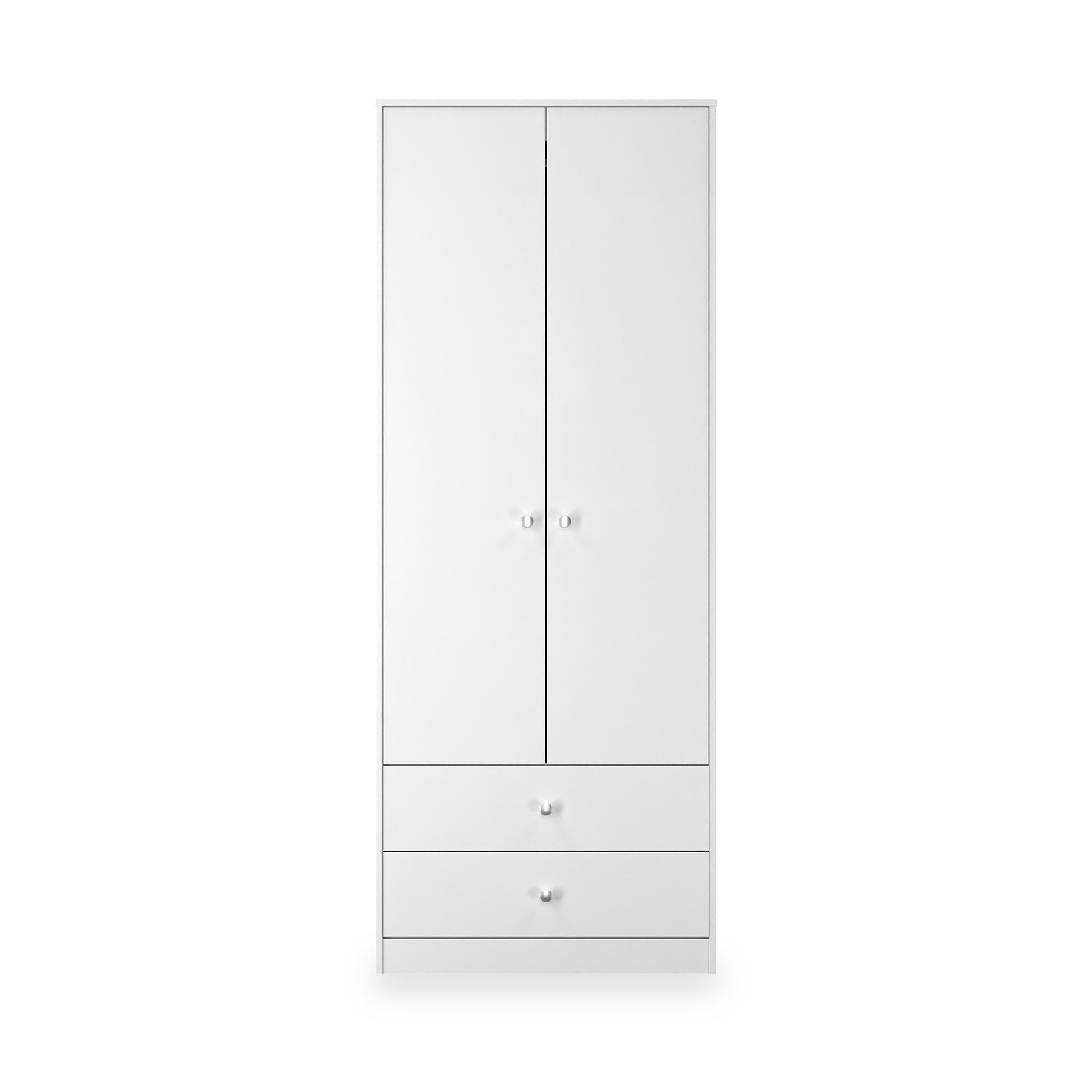 Bennet-Tall-2-Drawer-Wardrobe-White from Roseland Furniture