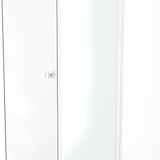 Bennet-Tall-2-Drawer-Mirrored-Wardrobe-White from Roseland Furniture