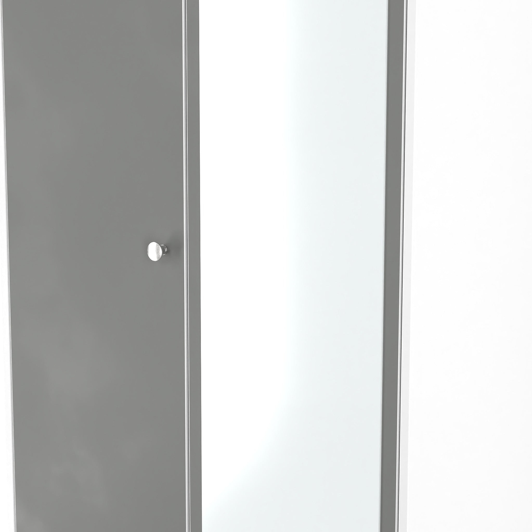 Bennet-Tall-Mirrored-Wardrobe-Grey-&-White from Roseland Furniture
