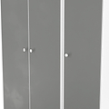 Bennet-Tall-Triple-Plain-Wardrobe-Grey-&-White from Roseland Furniture