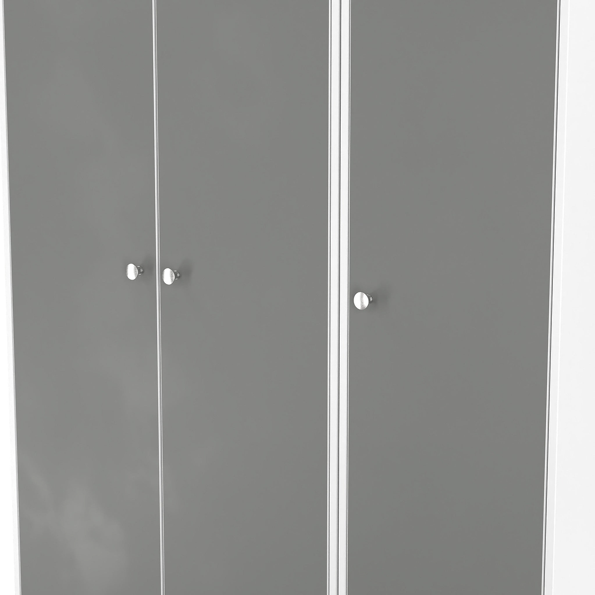 Bennet-Tall-Triple-Plain-Wardrobe-Grey-&-White from Roseland Furniture