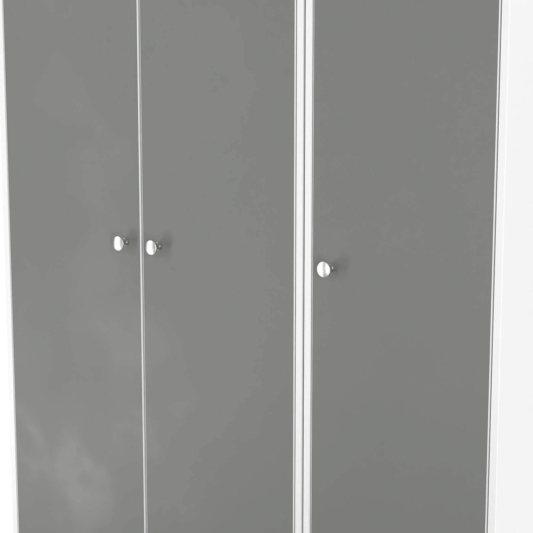 Bennet-Tall-Triple-Plain-Wardrobe-Grey-&-White from Roseland Furniture