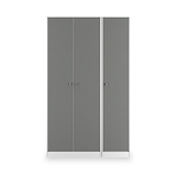 Bennet-Tall-Triple-Plain-Wardrobe-Grey-&-White Front1 from Roseland Furniture