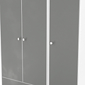 Bennet-Tall-Triple-2-Drawer-Wardrobe-Grey-&-White from Roseland Furniture