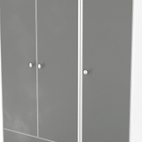 Bennet-Tall-Triple-2-Drawer-Wardrobe-Grey-&-White from Roseland Furniture