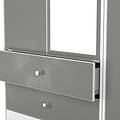 Bennet-Tall-Triple-2-Drawer-Mirrored-Wardrobe-Grey-&-White from Roseland Furniture