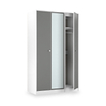 Bennet-Tall-Triple-Mirrored-Wardrobe-Grey-&-White from Roseland Furniture