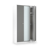 Bennet-Tall-Triple-Mirrored-Wardrobe-Grey-&-White from Roseland Furniture