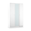 Bennet-Tall-Triple-Mirrored-Wardrobe-White from Roseland Furniture