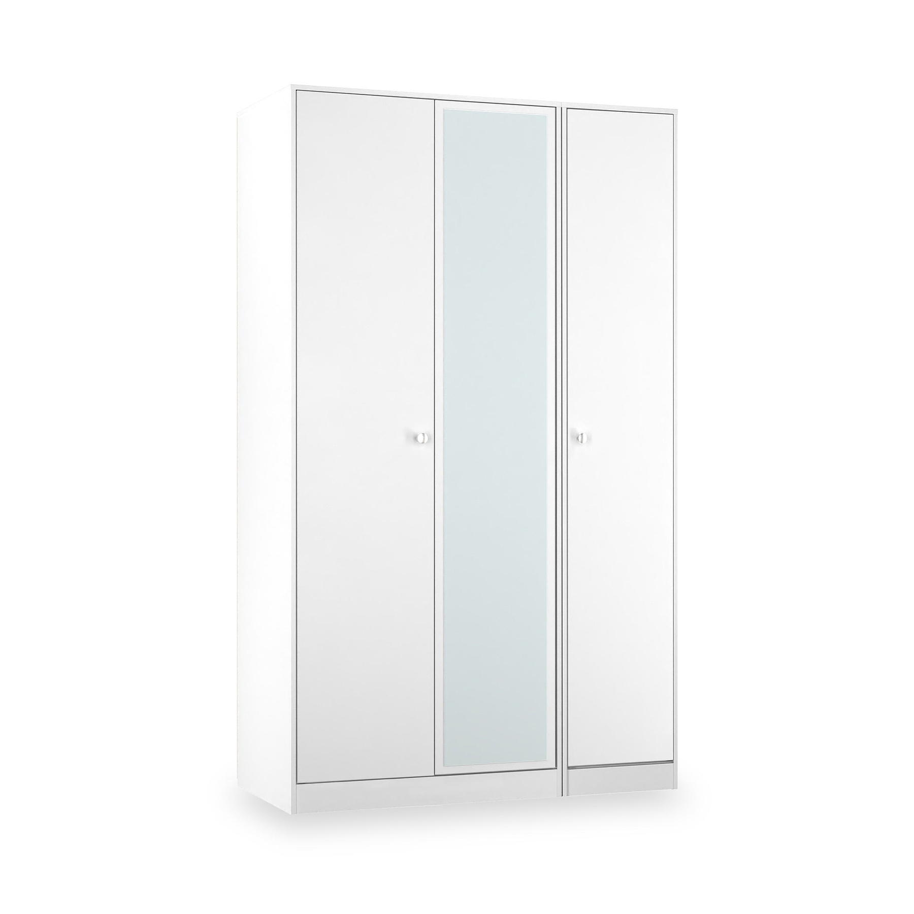 Bennet-Tall-Triple-Mirrored-Wardrobe-White from Roseland Furniture