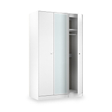 Bennet-Tall-Triple-Mirrored-Wardrobe-White from Roseland Furniture