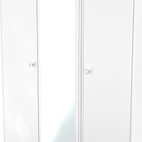 Bennet-Tall-Triple-Mirrored-Wardrobe-White from Roseland Furniture