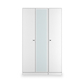 Bennet-Tall-Triple-Mirrored-Wardrobe-White from Roseland Furniture