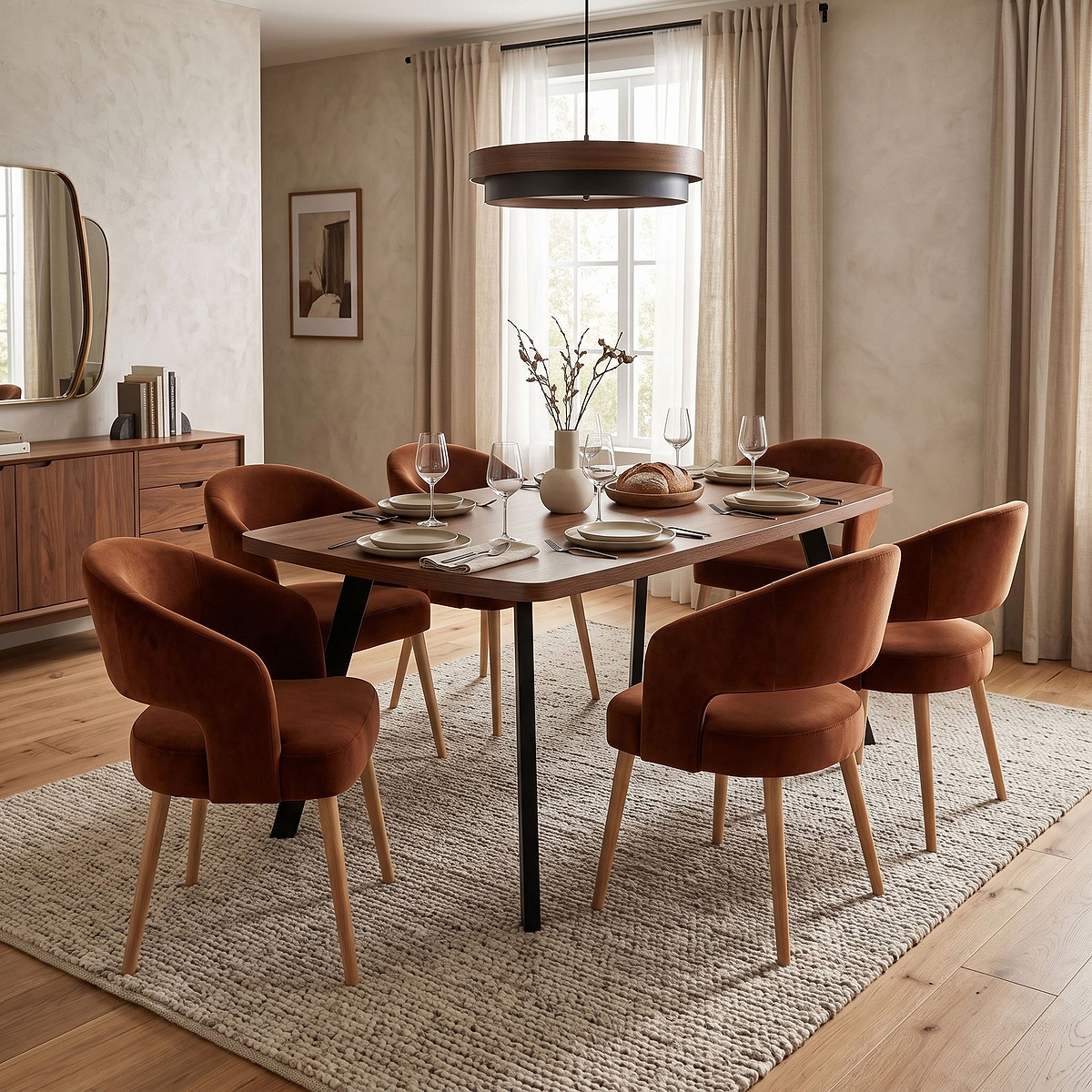 Frankie-120cm-oak-effect-dining-table-dark-oak from Roseland Furniture