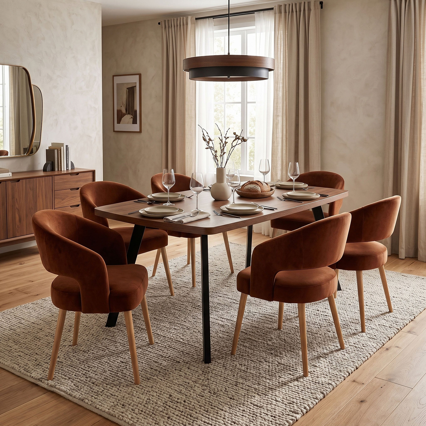 Frankie-120cm-oak-effect-dining-table-dark-oak from Roseland Furniture